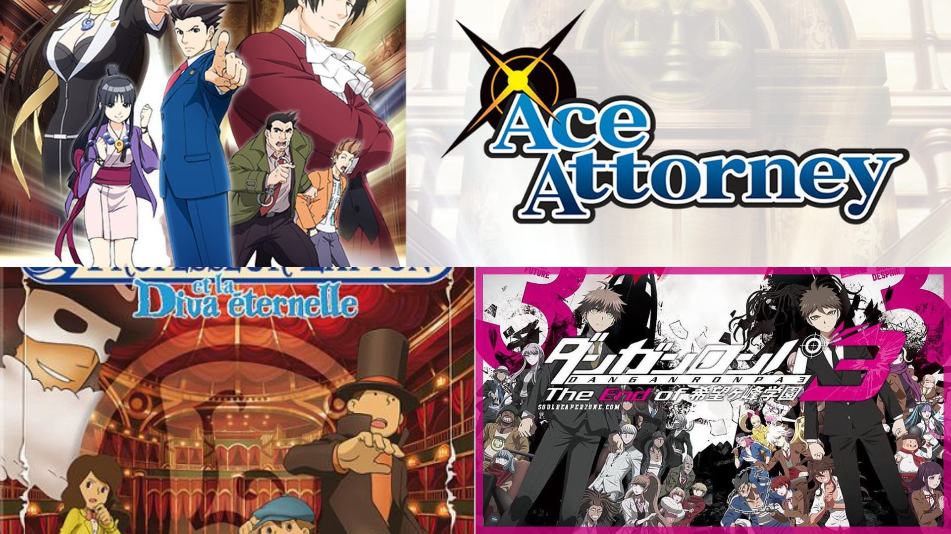 Ace attorney/Prof layton/Danganronpa tournoi ost des anime