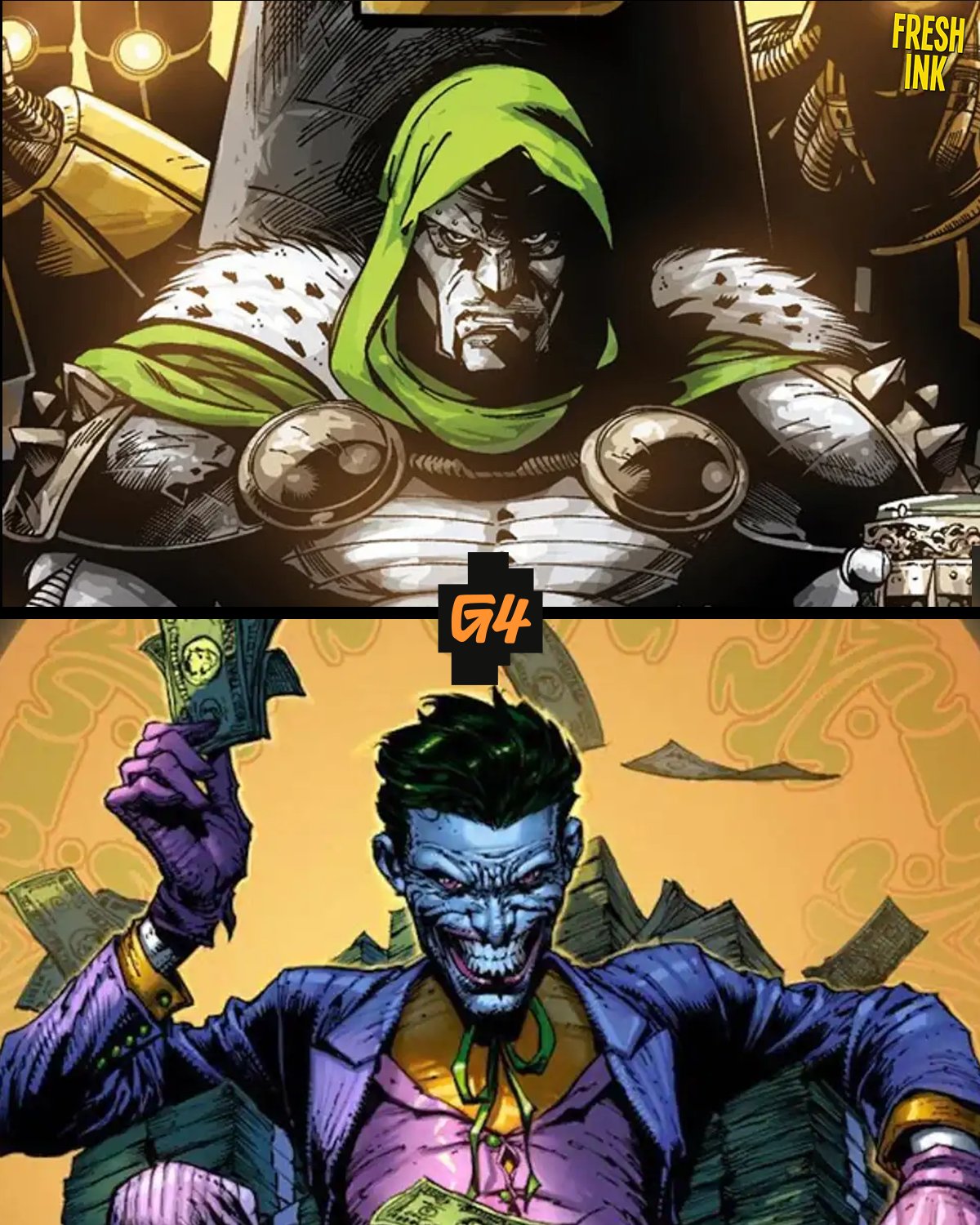 DC,Marvel ,invincible  villains with the most Aura